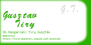 gusztav tiry business card