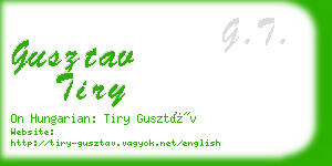 gusztav tiry business card